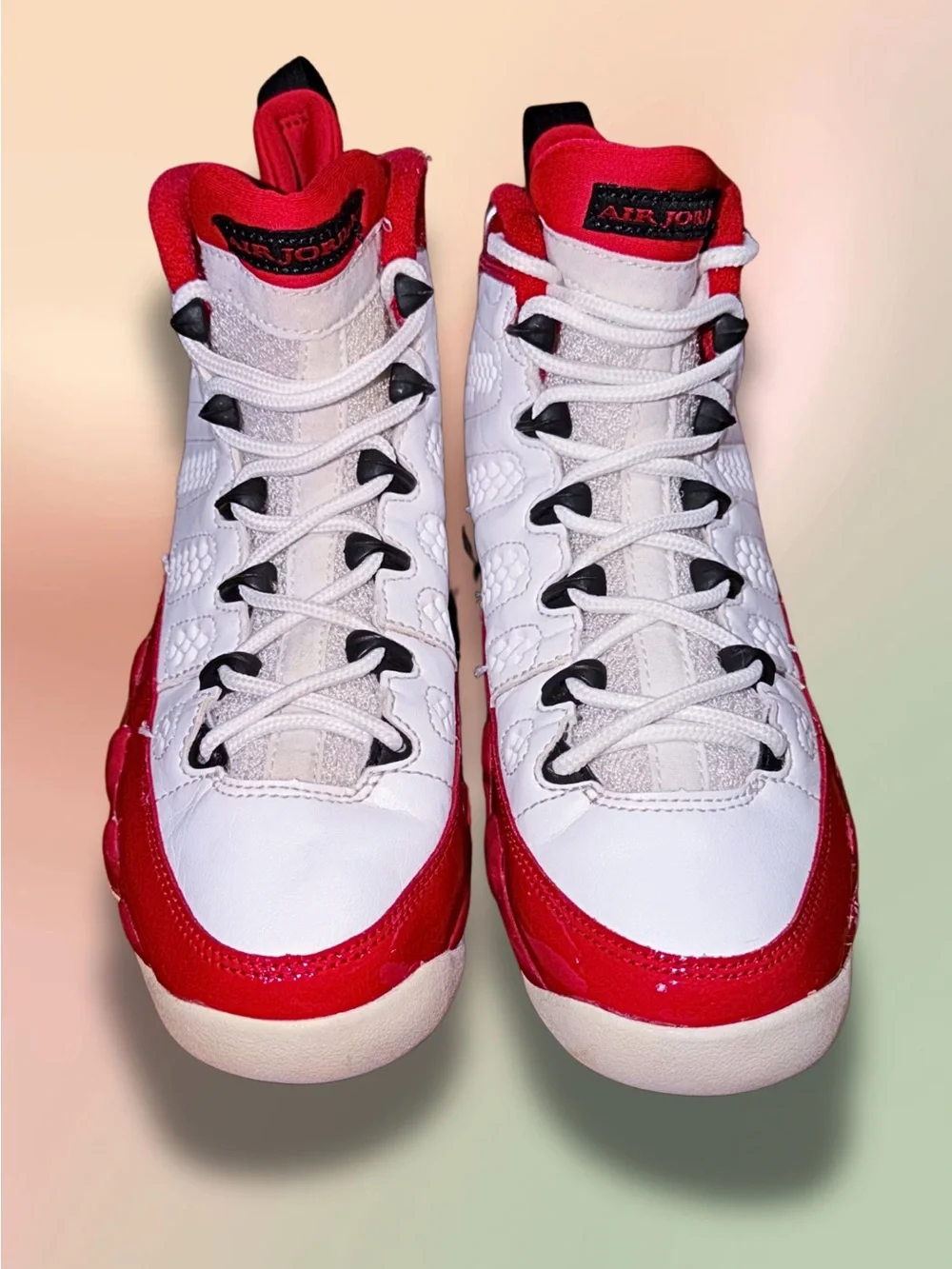 Air Jordan 9 Retro GS Gym Red White Black 2019 Sneakers 302359-160 Size 5Y